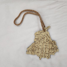 CAR HANGING - MAP OF PUNJAB AND PUNJABI VARNMALA