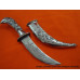 8 inche Stainless Steele Artisitc Kirpan with Engravings and Taj Handle