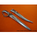 KIRPAN - 15 inch Artistic Kirpan - Embroidered Straight edge with Chain Handle