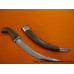 KIRPAN - 14 inch Wooden Artistic Kirpan with Dotted Sheathe and Curved Handle