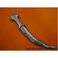 KIRPAN - 9 inche Artistic Kirpan with Silver Work and Stylish Handle