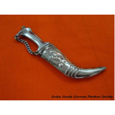 5 inche Stainless Steele Artistic Kirpan with Chain Handle