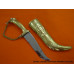 KIRPAN - 6.5 inch Brass Artistic Kirpan with Chain Handle