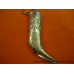 KIRPAN - 6.5 inch Brass Artistic Kirpan with Chain Handle