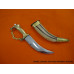 6.5 inche Artistic Kirpan with Chain Handle and decorative wooden Sheathe
