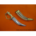 KIRPAN - 6.5 inch Artistic Kirpan with Chain Handle and decorative wooden Sheathe