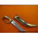 9 inche Artistic Brass Kirpan with Chain Handle and "SINGH" imprinted on Sheathe